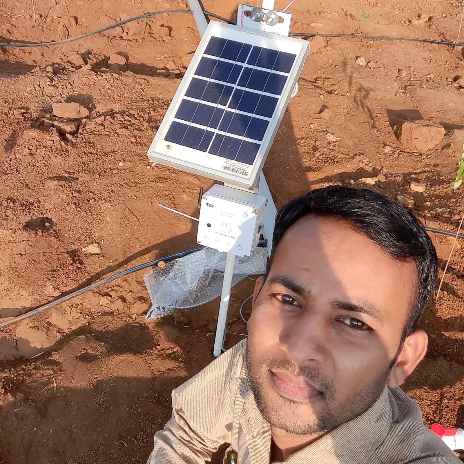Remote irrigation controller with its own solar supply